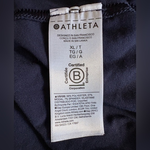 Athleta Navy T-Shirt-Size XL - Picture 5 of 5